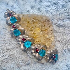 Stunning, Rare, Vintage Art Deco Sterling Silver Bracelet